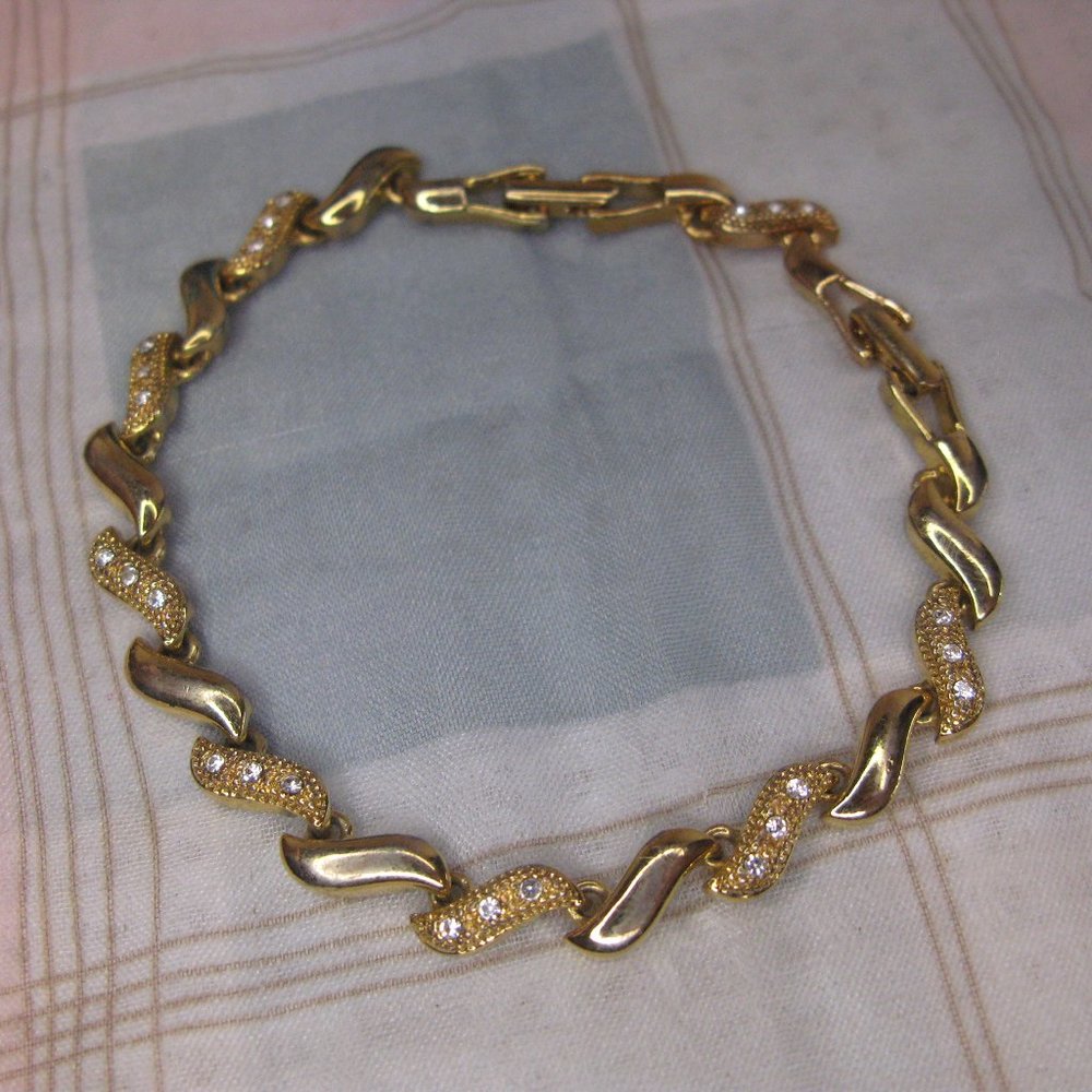 Avon Pave San Marco Gold Tone Bracelet